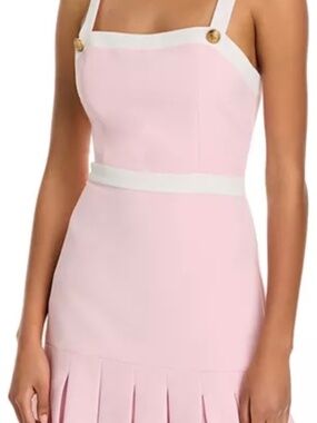 Alice and Olivia Mini square neck pleated dress